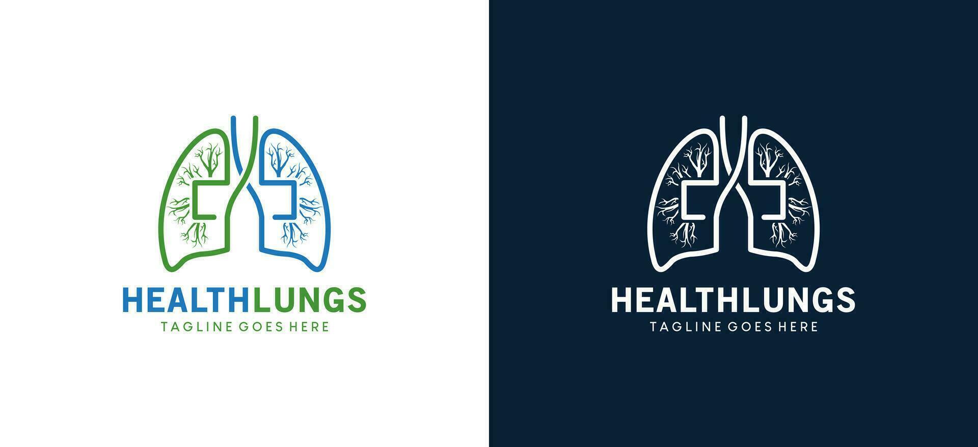 salud livianos logo diseño, respiratorio salud cuidado vector símbolo