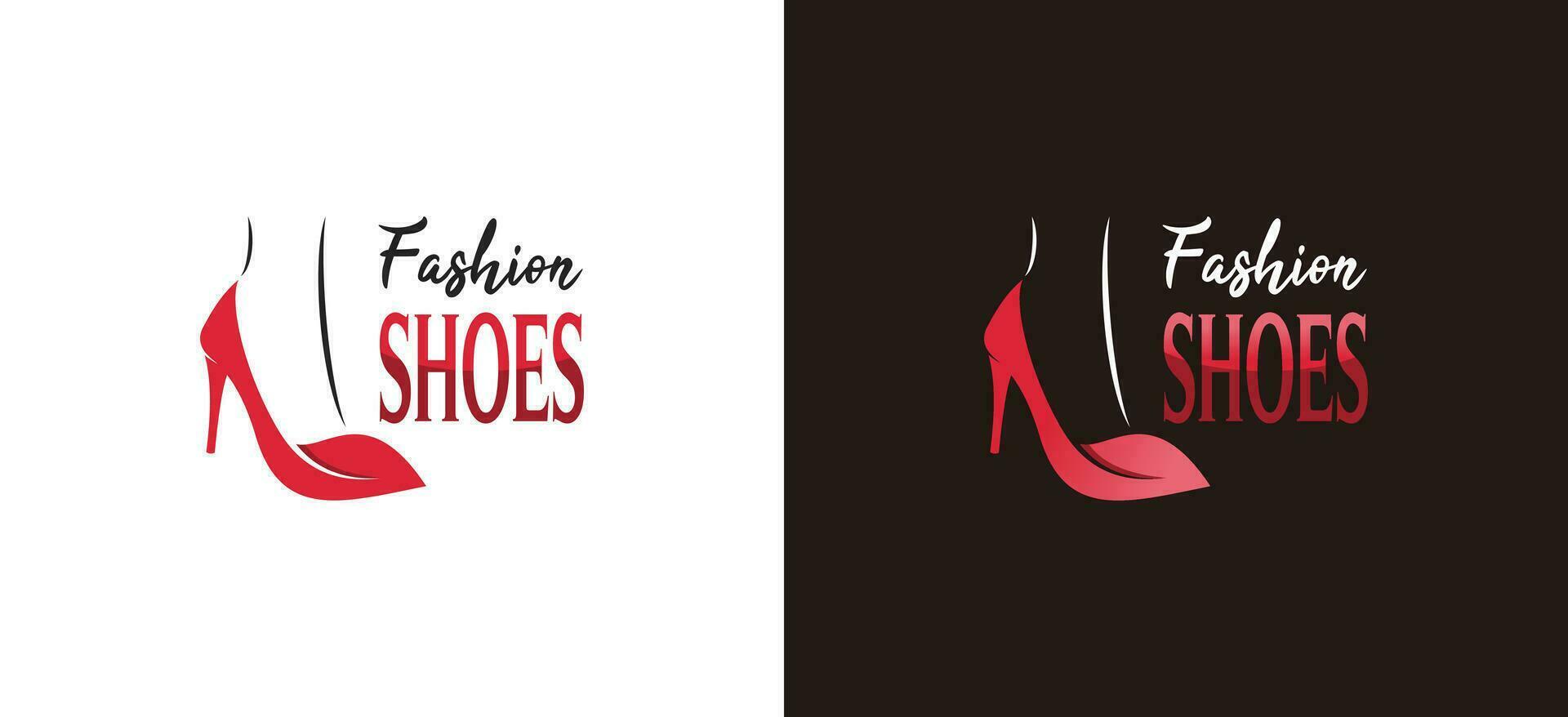 Natural women fashion shoe logo design, elegant high heel sandal vector