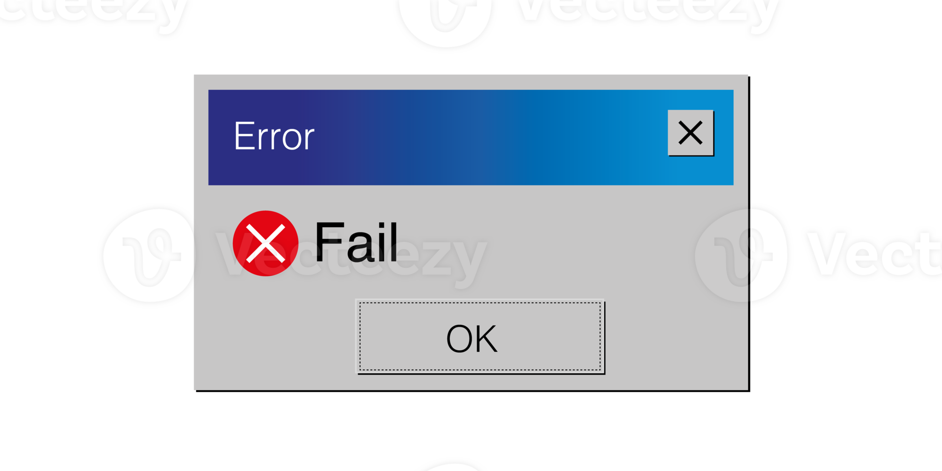 Classic system error warning dialog png