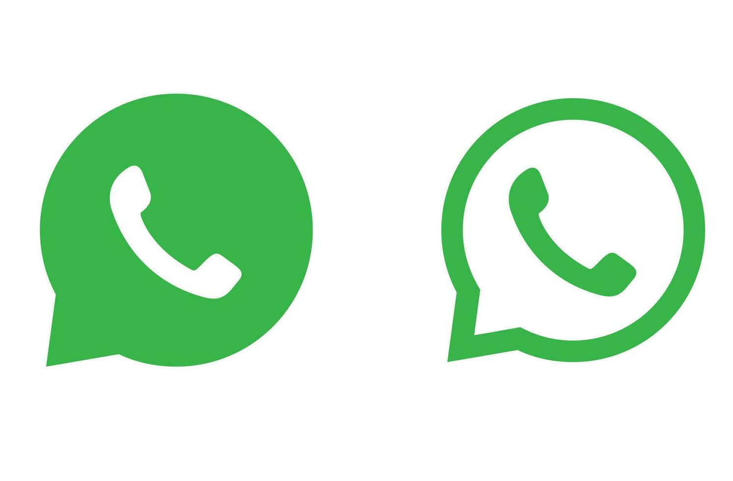 WhatsApp logo icon. WhatsApp, popular social media button icon, instant messenger logo of WhatsApp vector