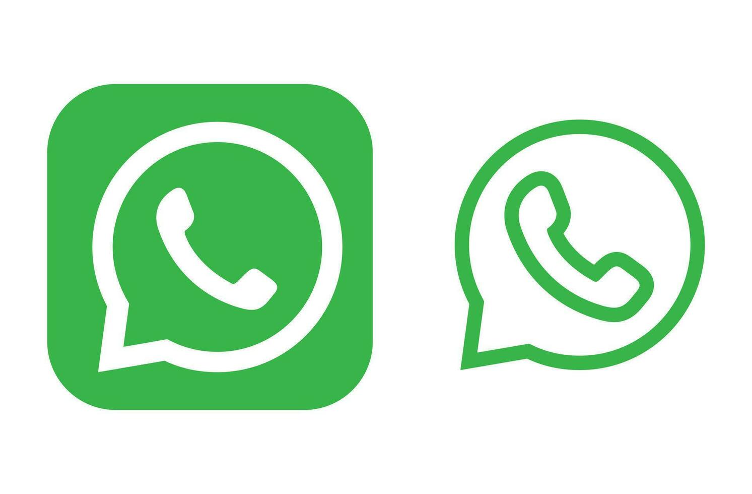 WhatsApp logo icon. WhatsApp, popular social media button icon, instant messenger logo of WhatsApp vector