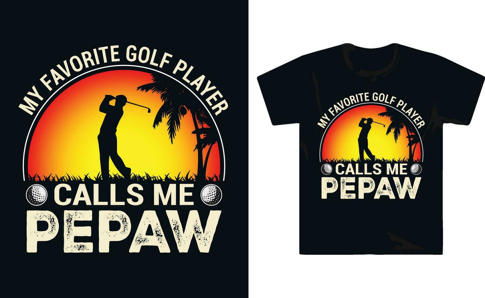 Play Golf Player Golfing T shirt Design vector