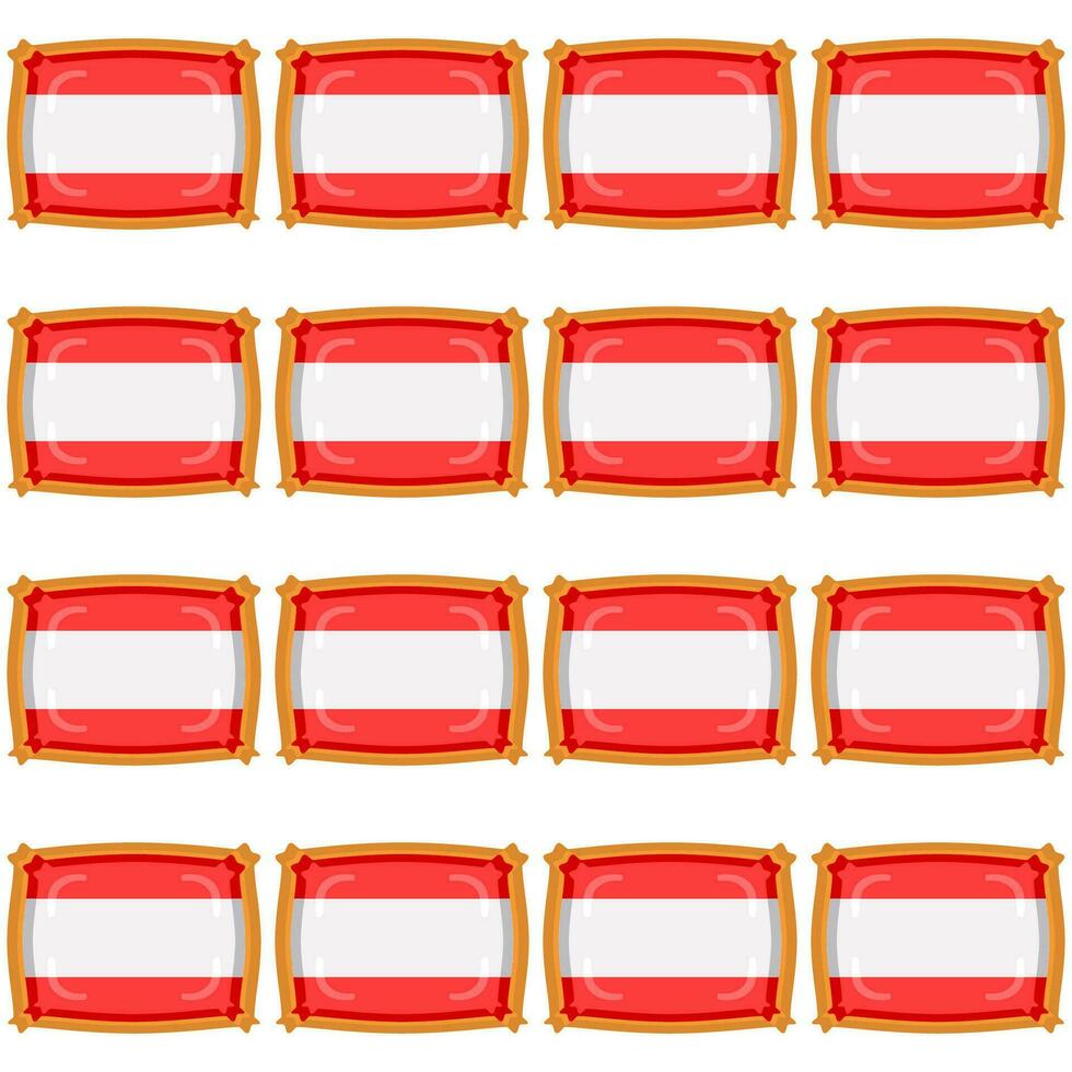 Pattern cookie with flag country Latvia in tasty biscuit vector