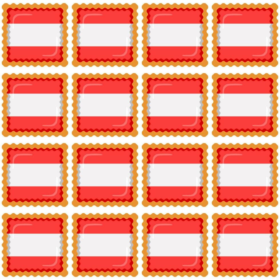 Pattern cookie with flag country Latvia in tasty biscuit vector