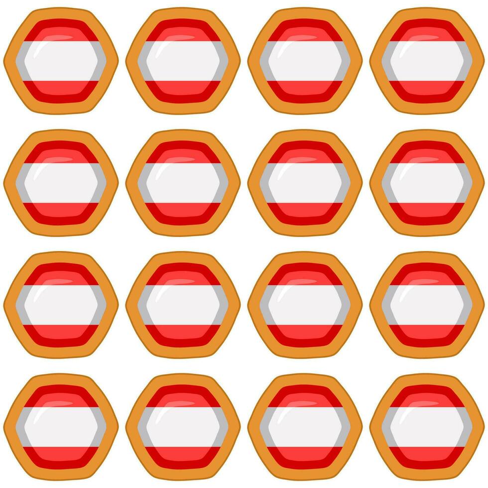 modelo Galleta con bandera país Letonia en sabroso galleta vector