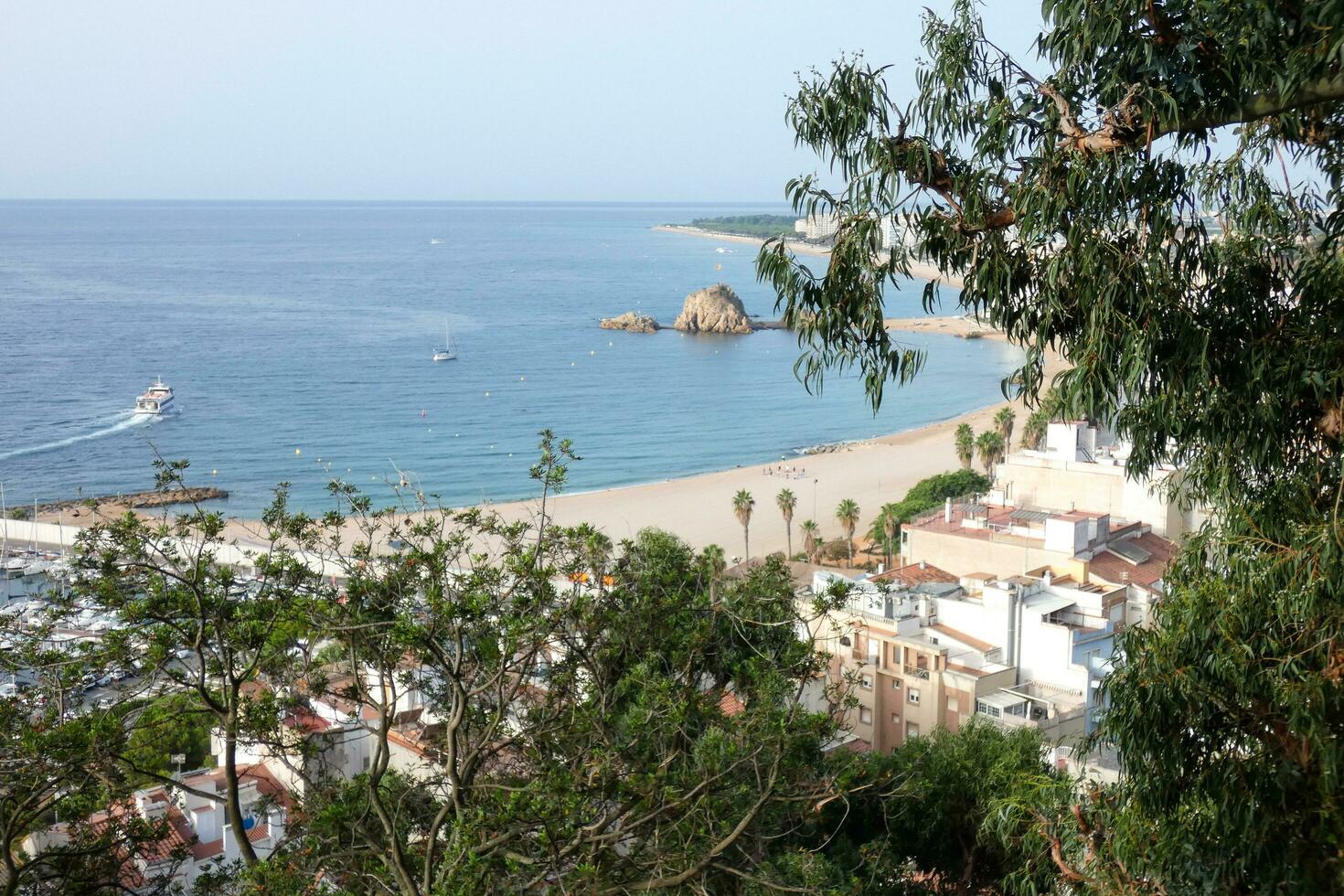 general views of the Mediterranean village of Blanes in the province of Barcelona. photo