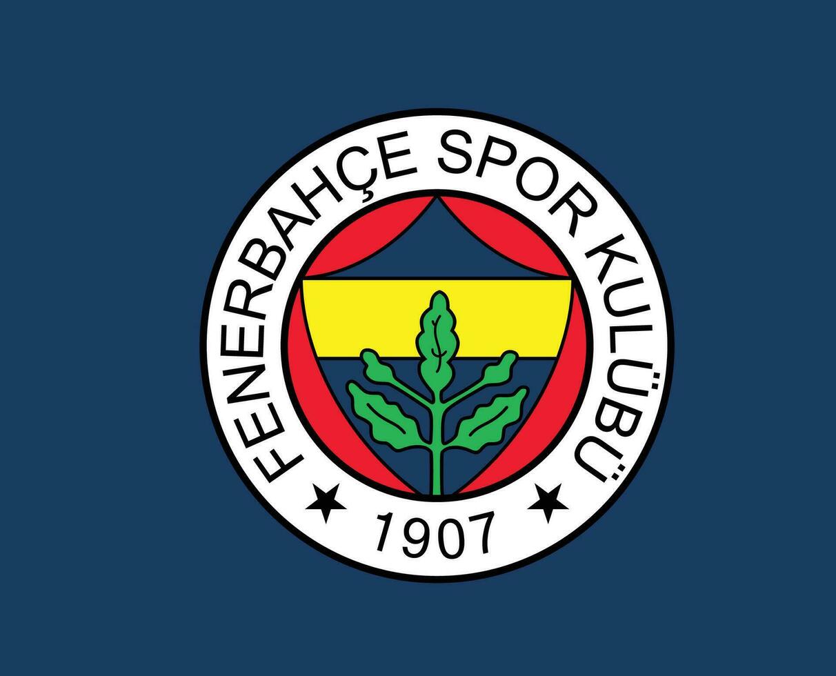 fenerbahce club logo símbolo Turquía liga fútbol americano resumen diseño vector ilustración con azul antecedentes