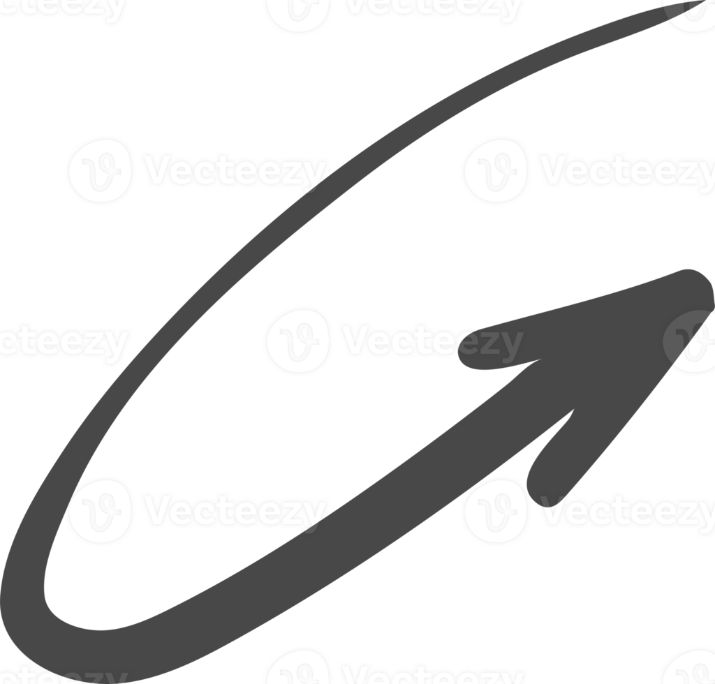 Doodle arrow. Hand drown lines and curve scribbles. Sketch of abstract pointer in different shape png