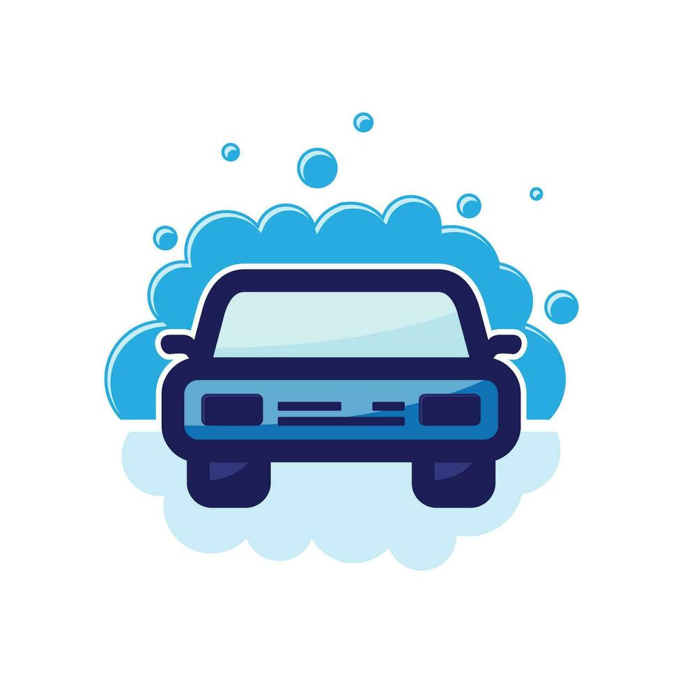 Car Wash automotive cleaning logo design flat style vector