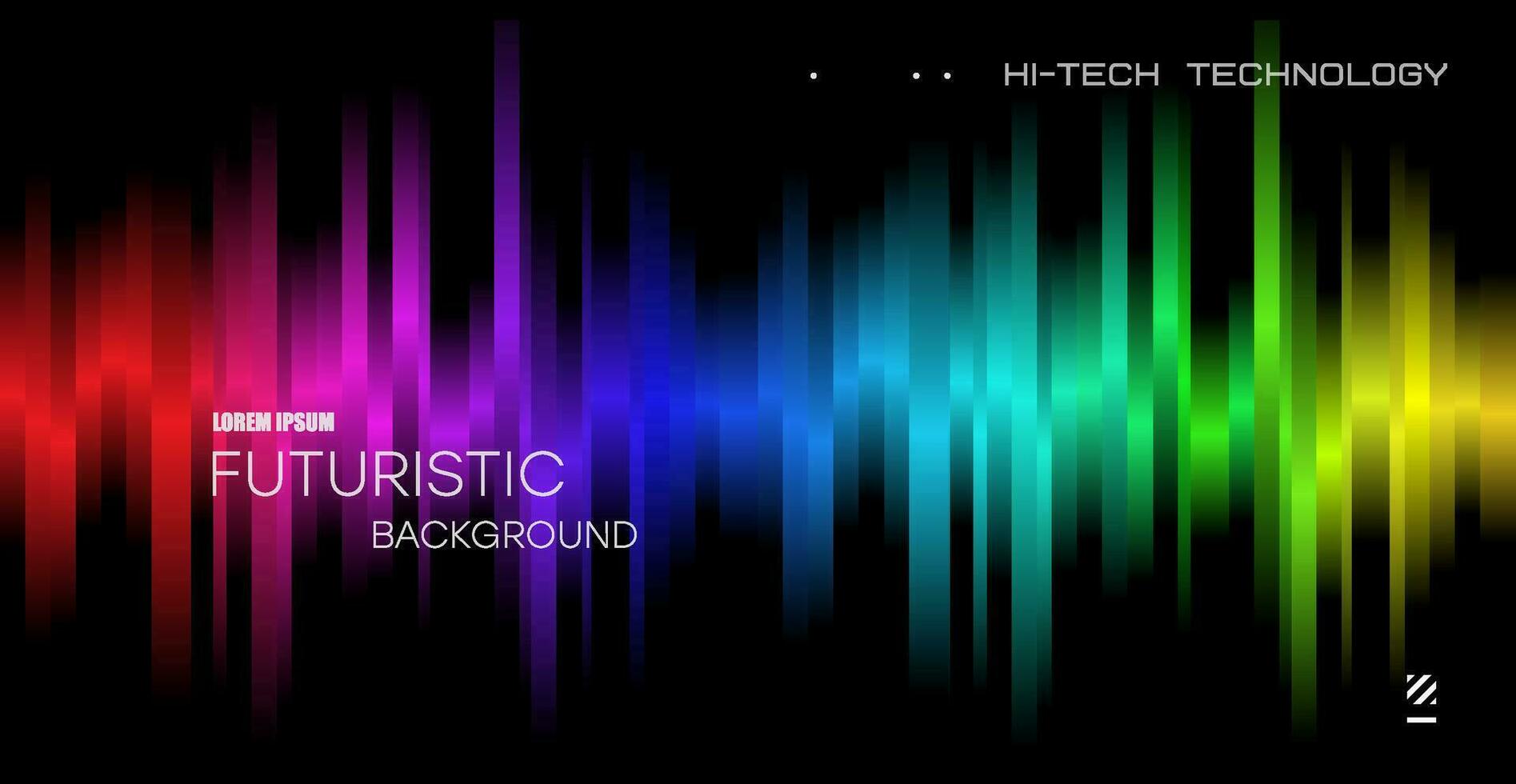 Abstract background with multicolored equalizer. Rainbow colored equalizer effect. Music background equalizer vector concept.