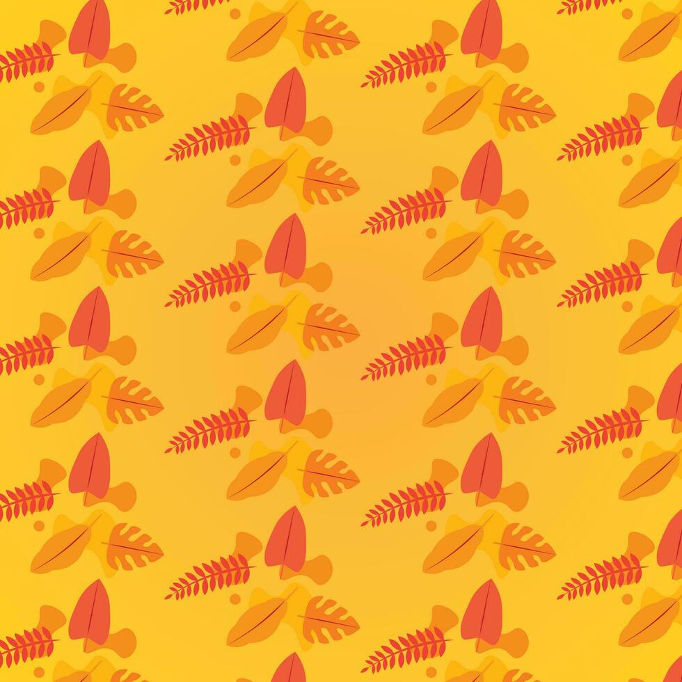 The background design with leaf patterns is suitable for the autumn theme. vector