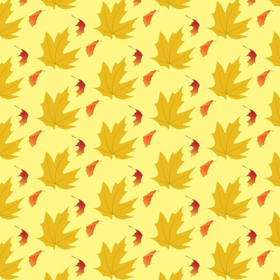 The background design with leaf patterns is suitable for the autumn theme. vector