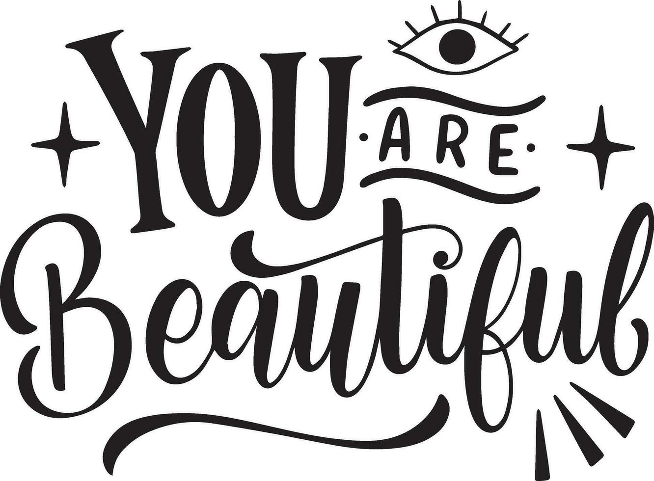 black lettering sticker vector design