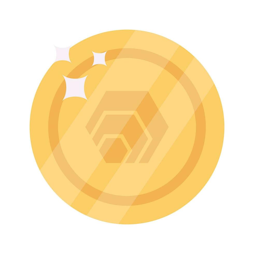 Well designed icon of HEX coin, cryptocurrency coin vector design