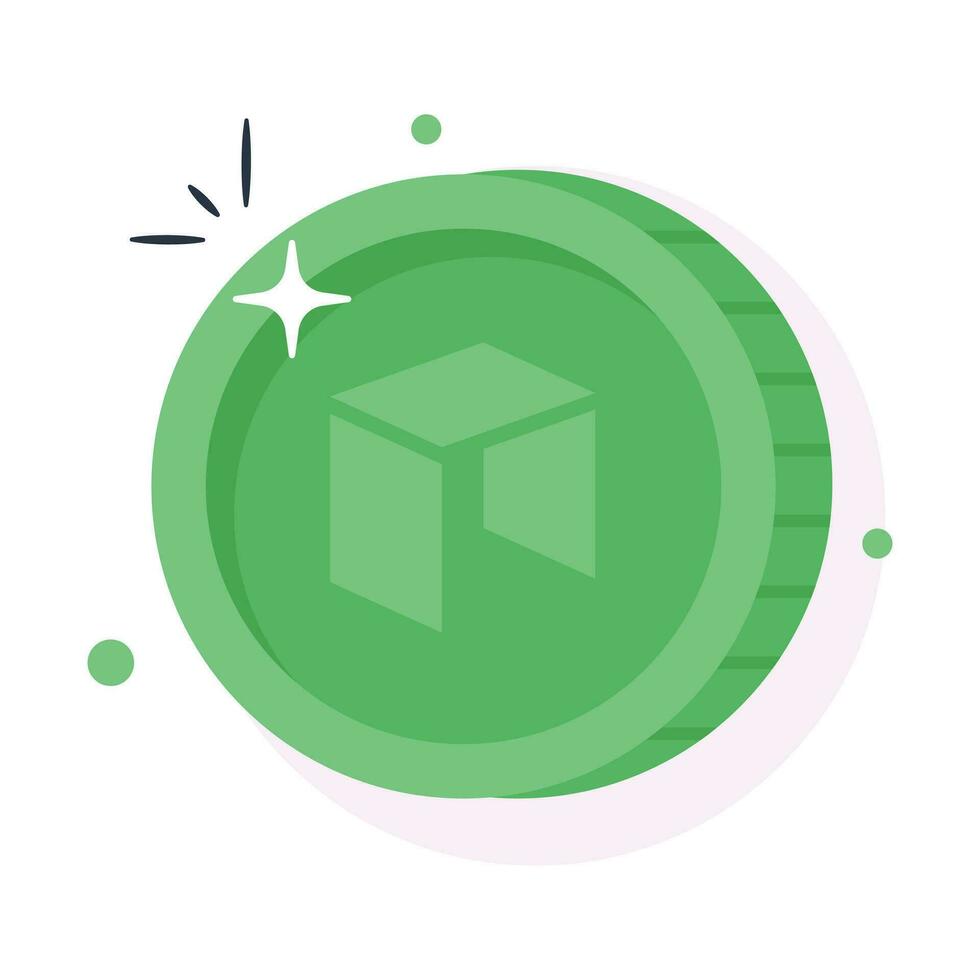 Well designed icon of Neo coin, cryptocurrency coin vector design
