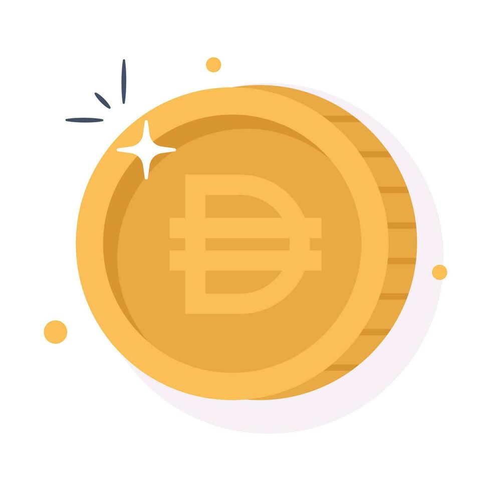 Well designed icon of Dai coin, cryptocurrency coin vector design
