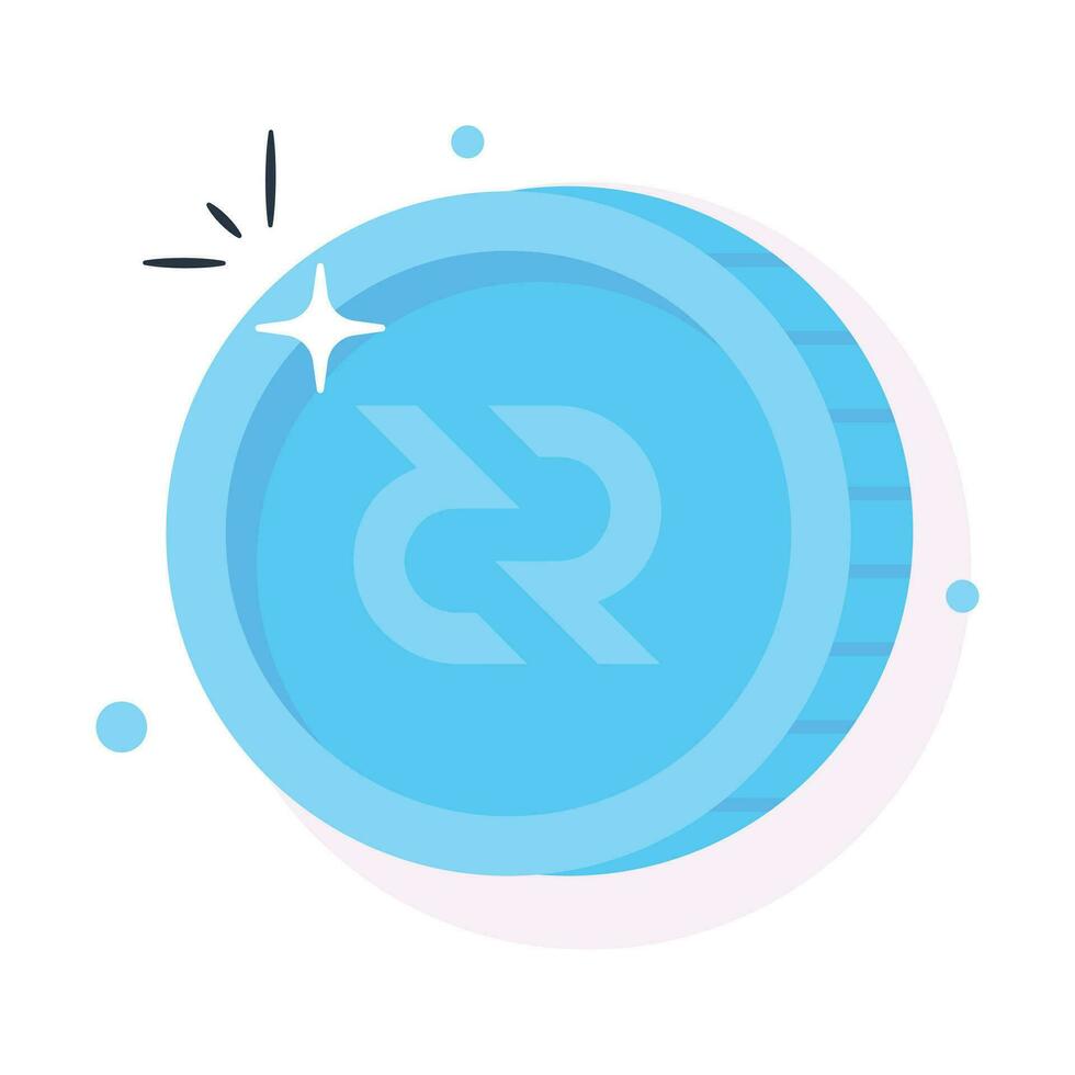 Well designed icon of Decred coin, cryptocurrency coin vector design