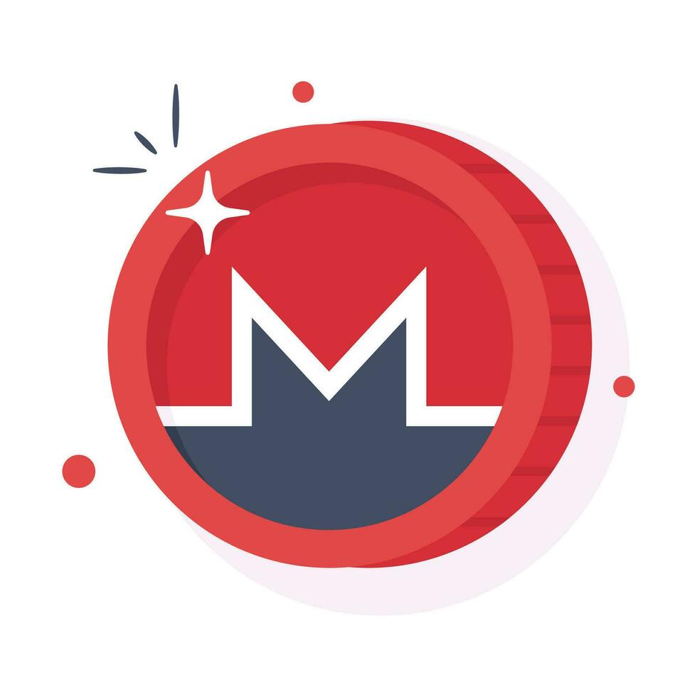 Well designed icon of Monero coin, cryptocurrency coin vector design