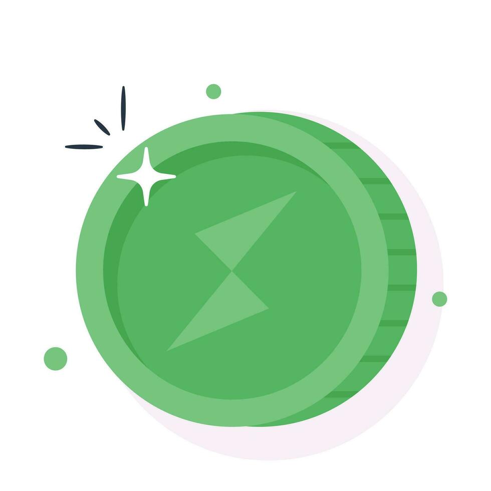 Well designed icon of Thorchain coin, cryptocurrency coin vector design