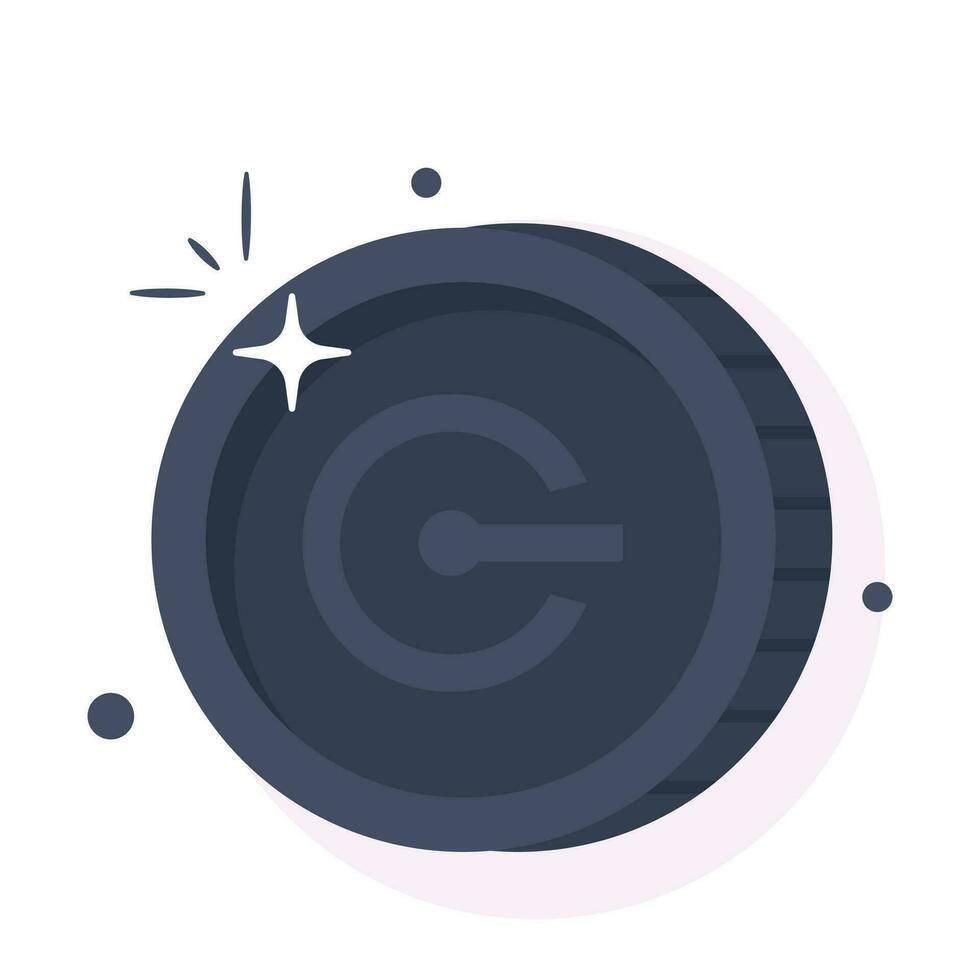 Well designed icon of Creditcoin, cryptocurrency coin vector design