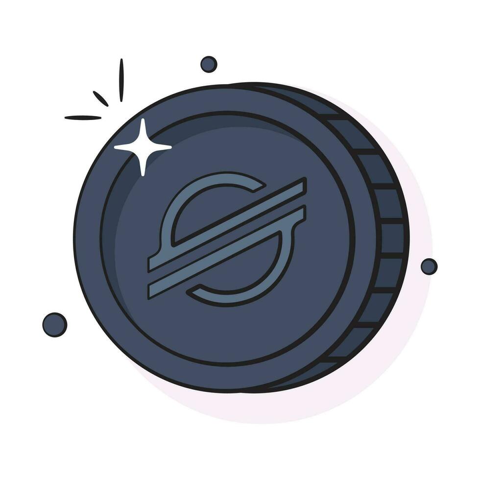 Well designed icon of Stellar coin, cryptocurrency coin vector design