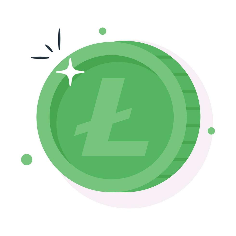 Well designed icon of Litecoin, cryptocurrency coin vector design