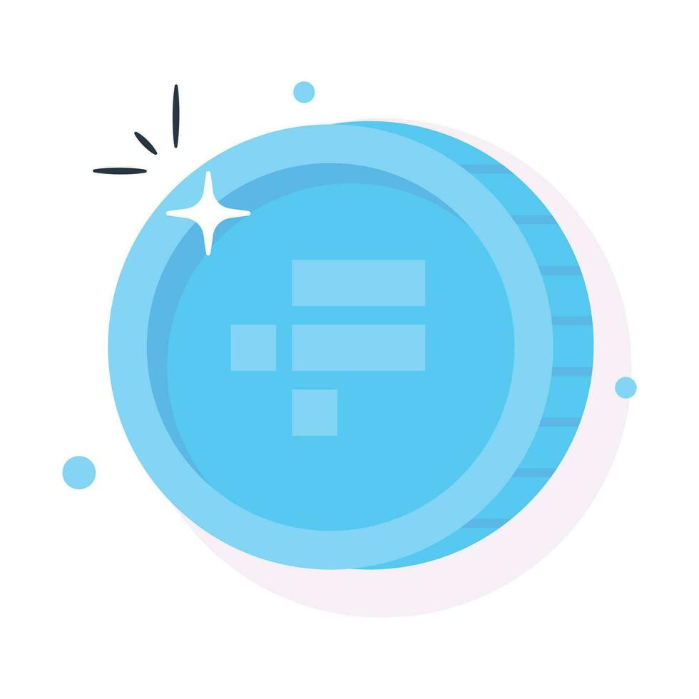 Well designed icon of FTX coin, cryptocurrency coin vector design
