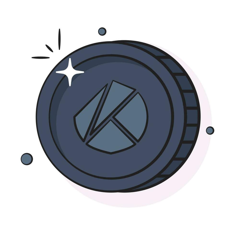 Well designed icon of Klayton coin, cryptocurrency coin vector design