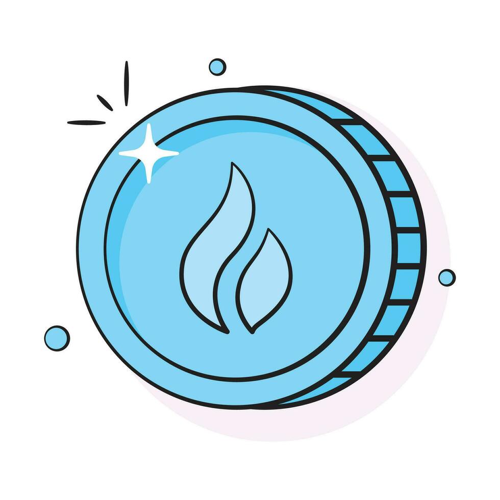 Well designed icon of Huobi Token coin, cryptocurrency coin vector design