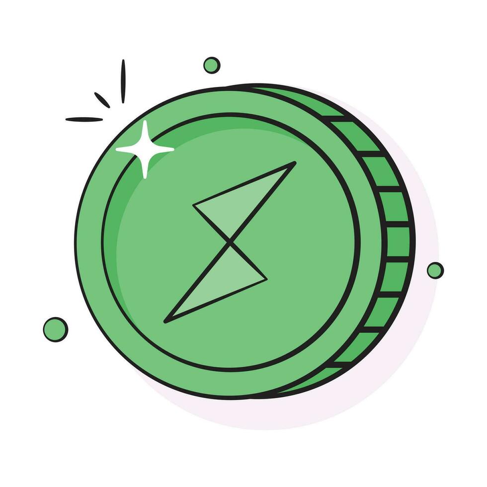 Well designed icon of Thorchain coin, cryptocurrency coin vector design