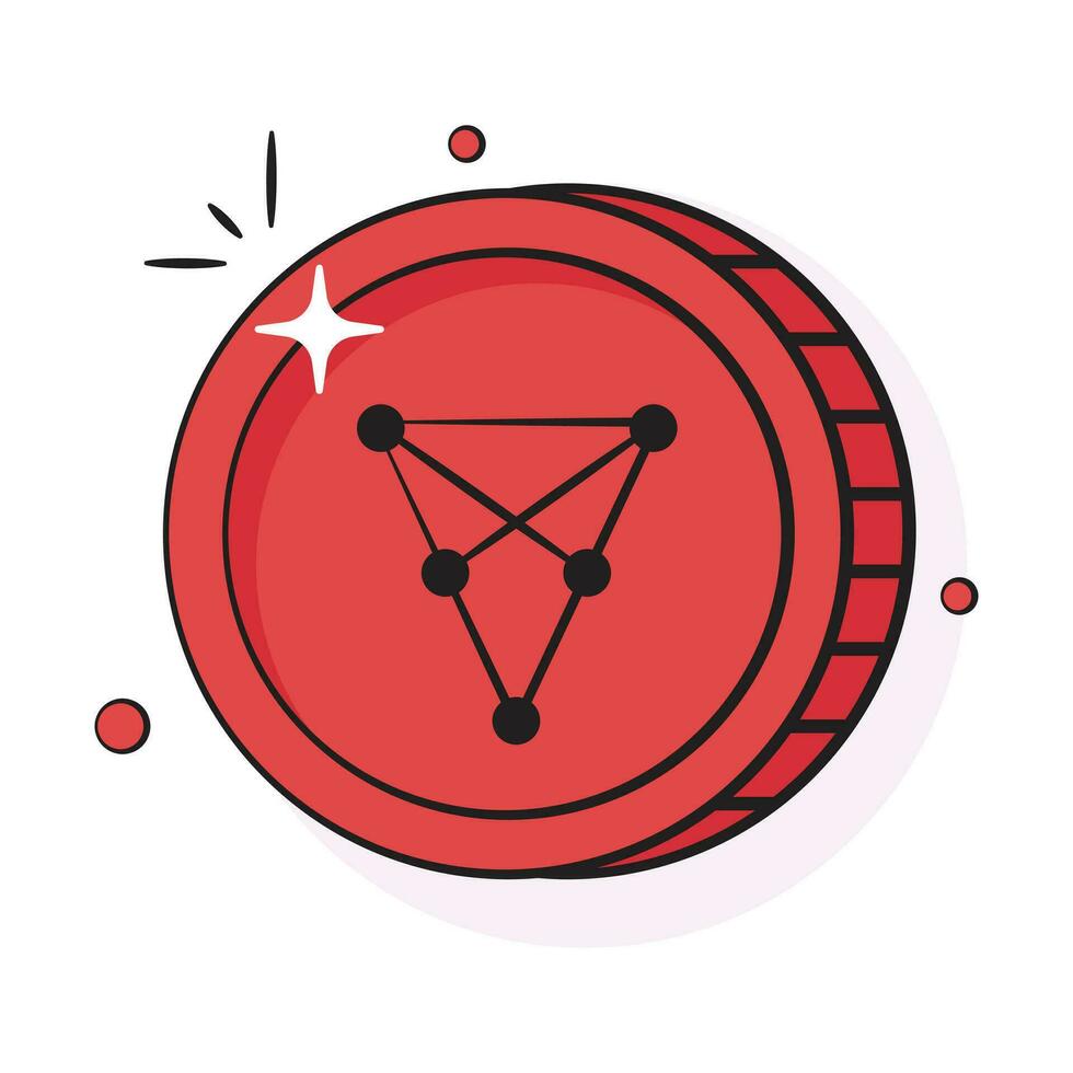 Well designed icon of Chiliz coin, cryptocurrency coin vector design