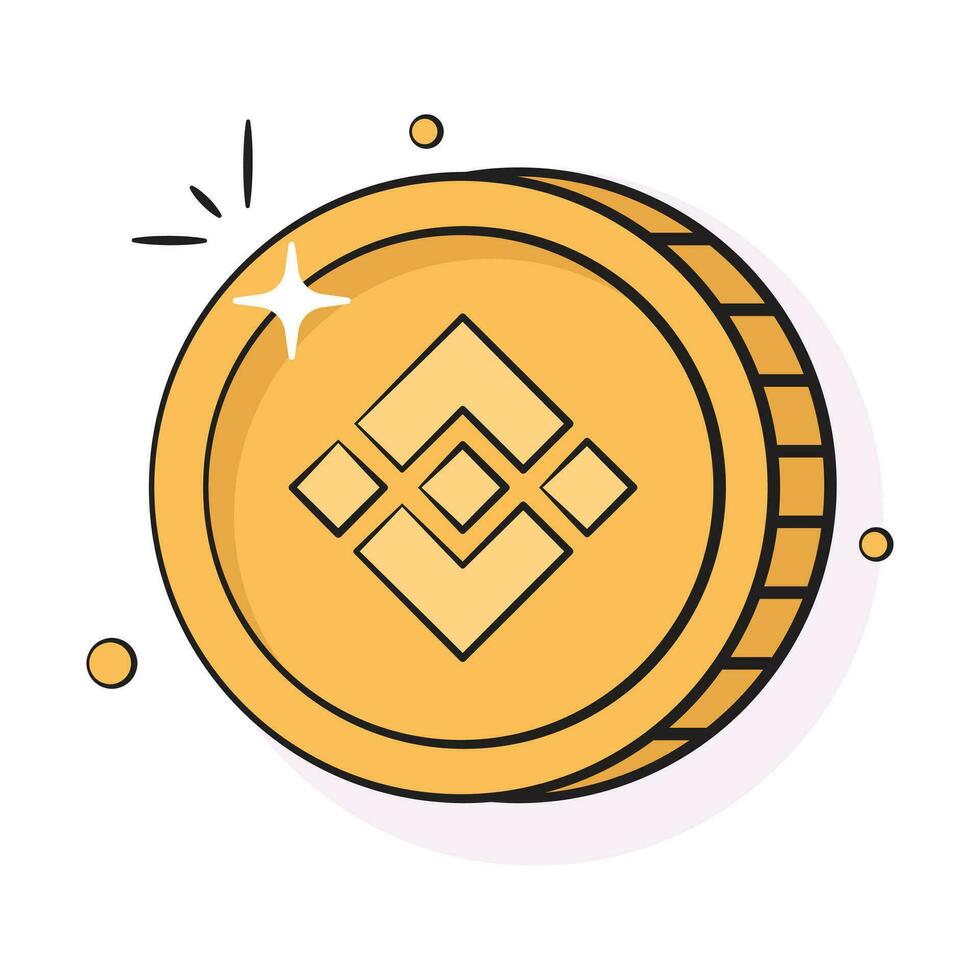 Well designed icon of binance coin, cryptocurrency coin vector design