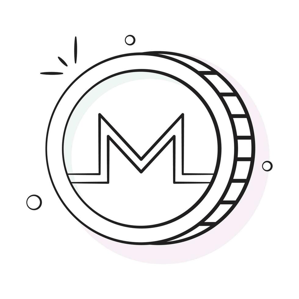 Well designed icon of Monero coin, cryptocurrency coin vector design