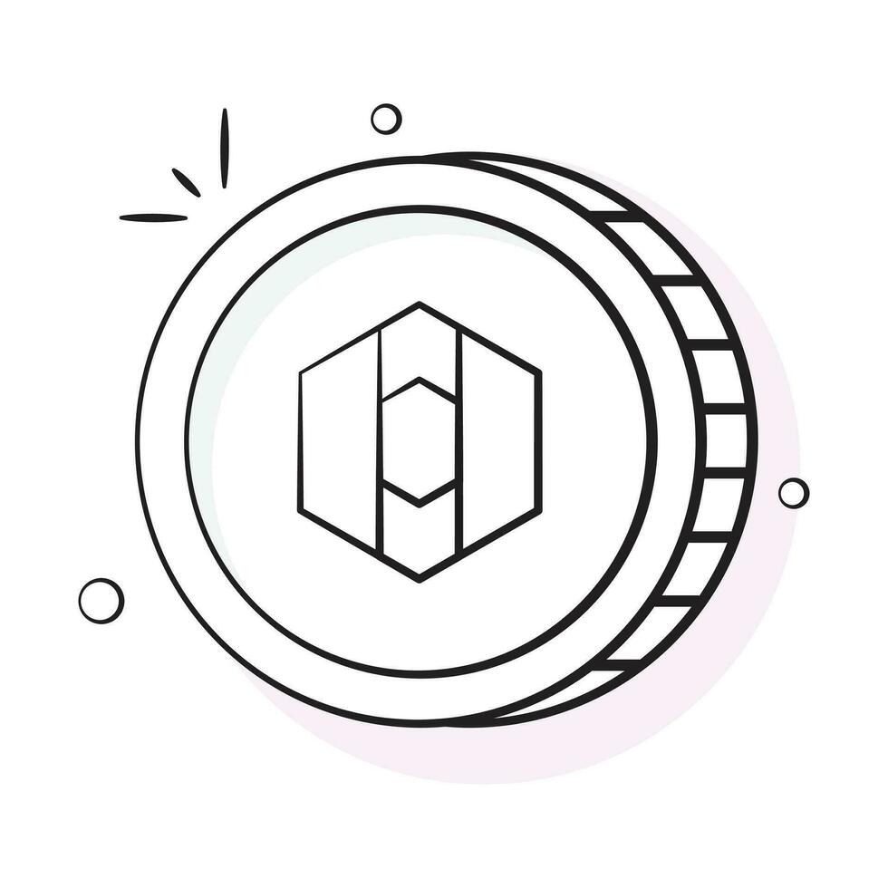 Well designed icon of Sola Token coin, cryptocurrency coin vector design