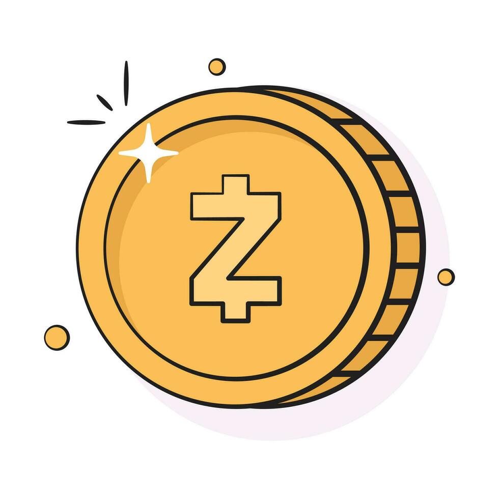 Well designed icon of Zcash coin, cryptocurrency coin vector design