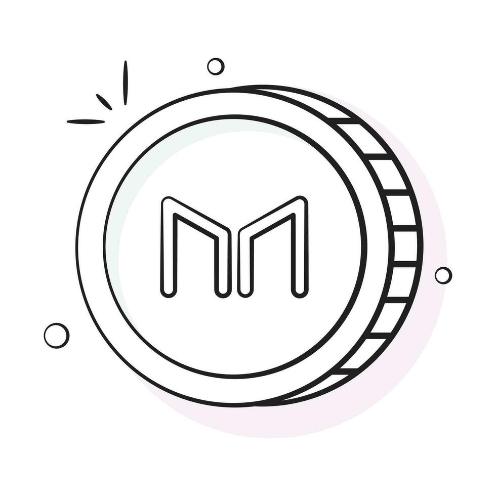 Well designed icon of Maker coin, cryptocurrency coin vector design