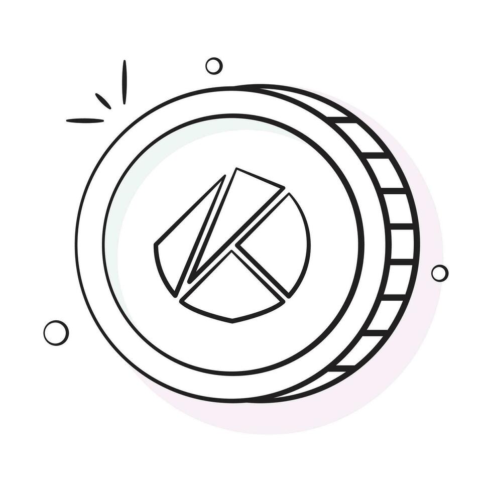 Well designed icon of Klayton coin, cryptocurrency coin vector design