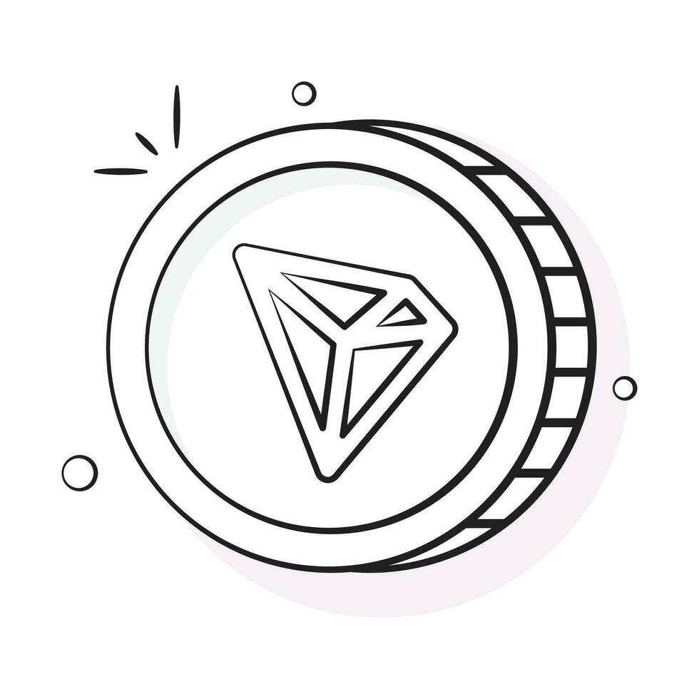 Well designed icon of Tron coin, cryptocurrency coin vector design