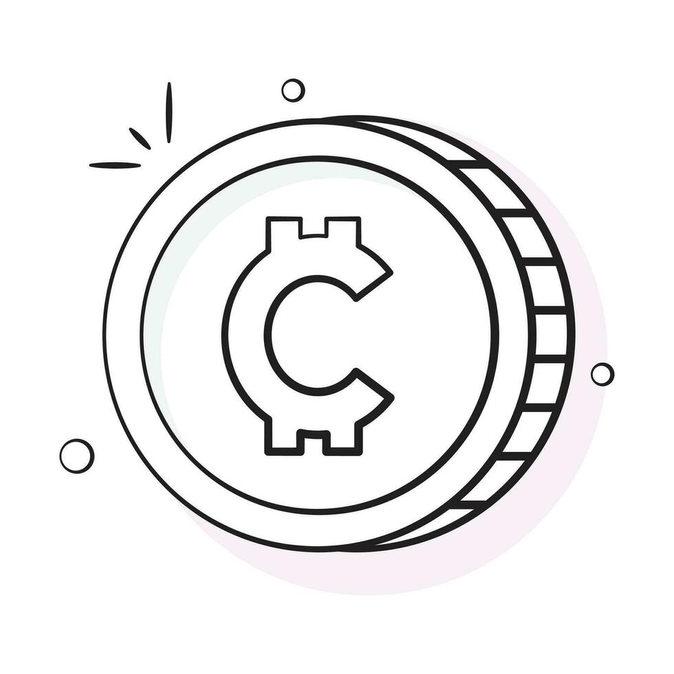 Well designed icon of digital currency coin, cryptocurrency coin vector design