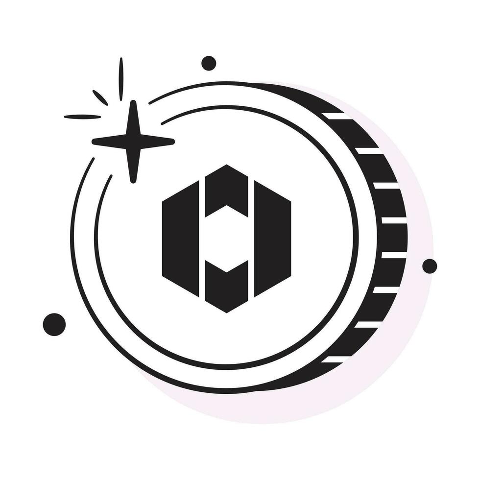 Well designed icon of Sola Token coin, cryptocurrency coin vector design