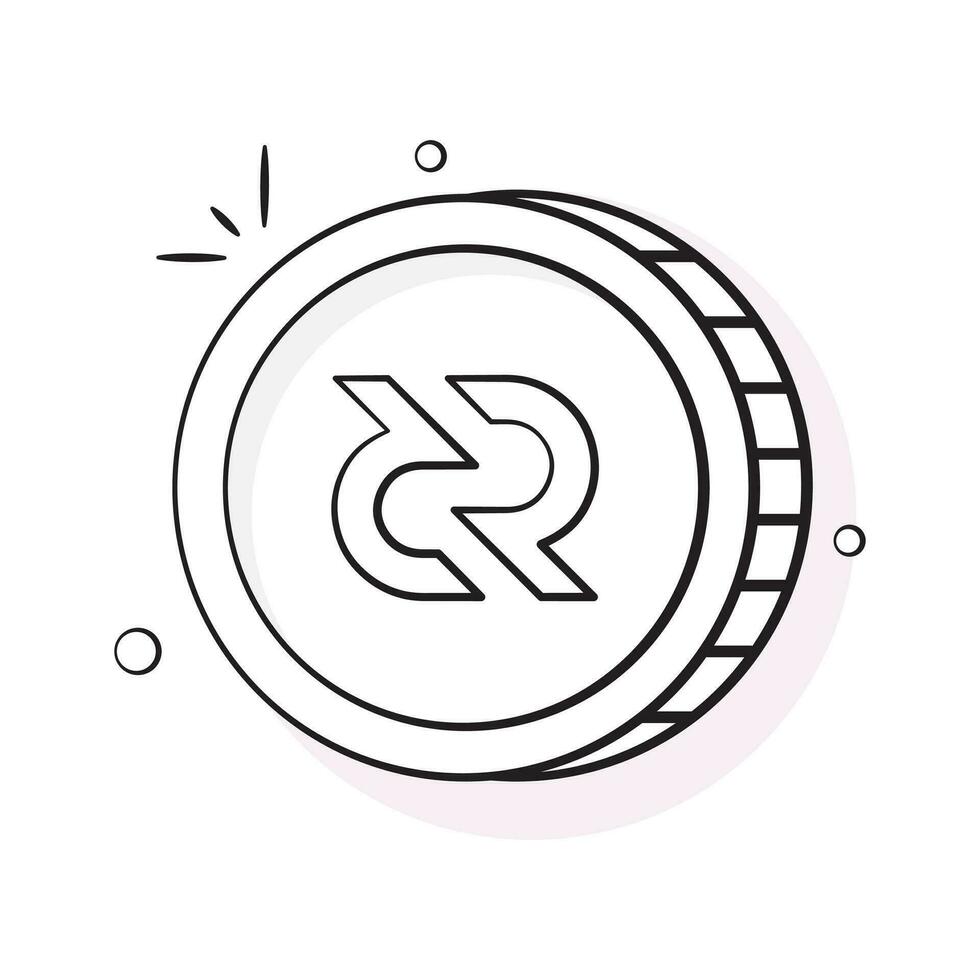 Well designed icon of Decred coin, cryptocurrency coin vector design