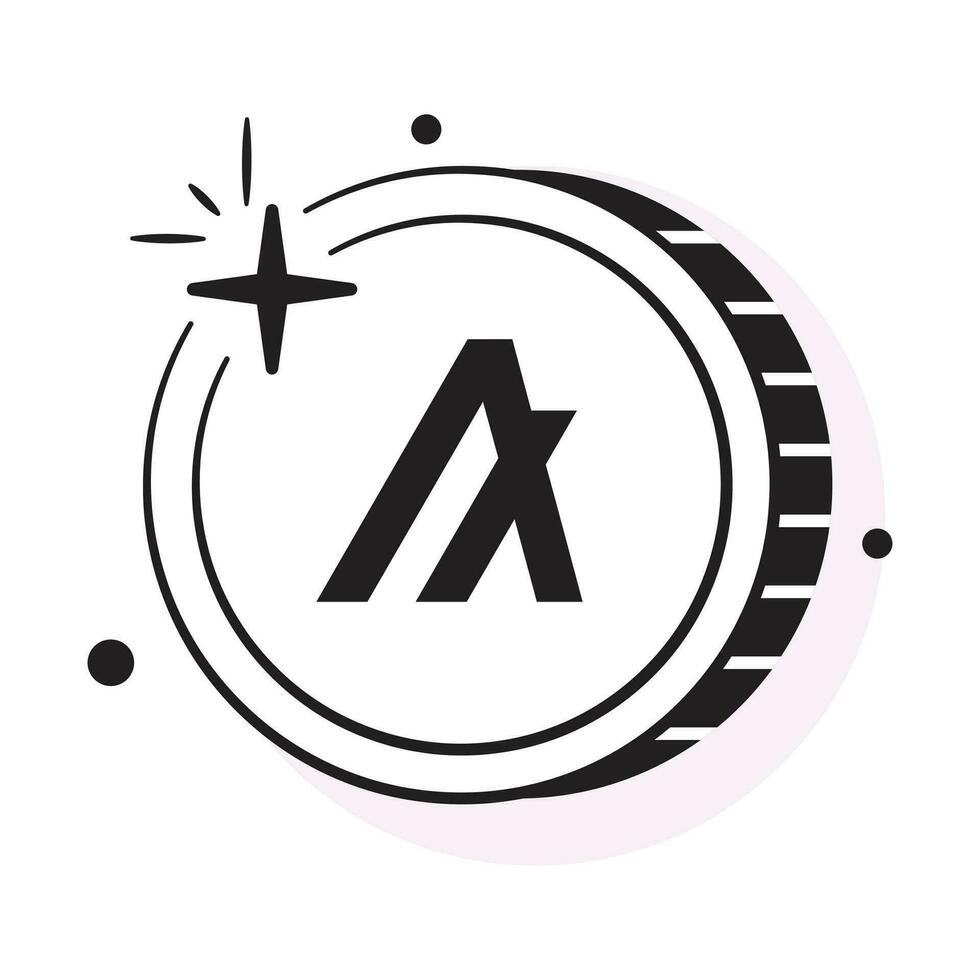 Well designed icon of Algorand coin, cryptocurrency coin vector design