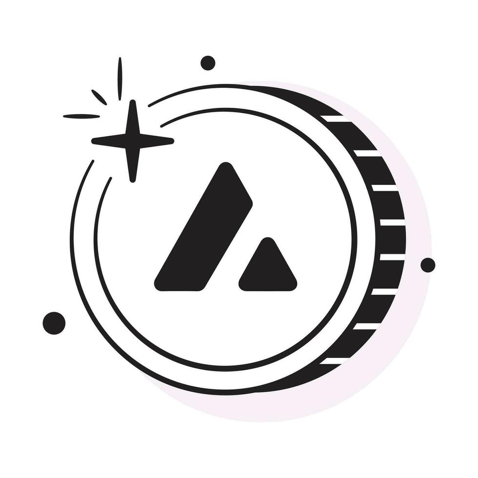 Well designed icon of Avalanche coin, cryptocurrency coin vector design