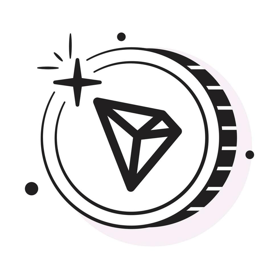 Well designed icon of Tron coin, cryptocurrency coin vector design