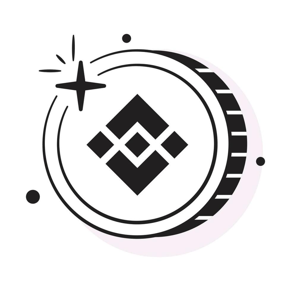 Well designed icon of binance coin, cryptocurrency coin vector design