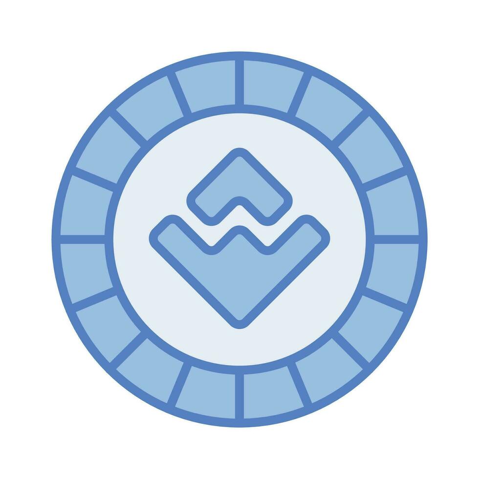 Well designed icon of wave coin, cryptocurrency coin vector design