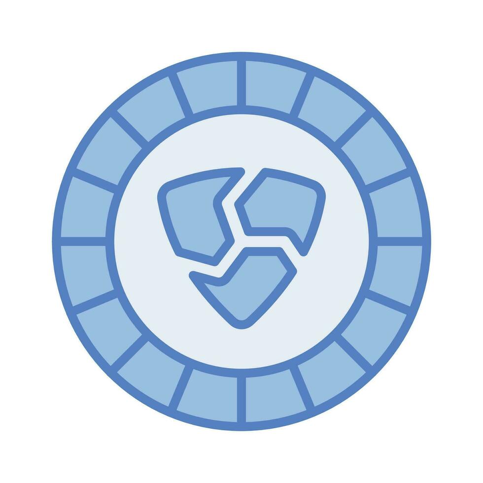 Well designed icon of Nem coin, cryptocurrency coin vector design