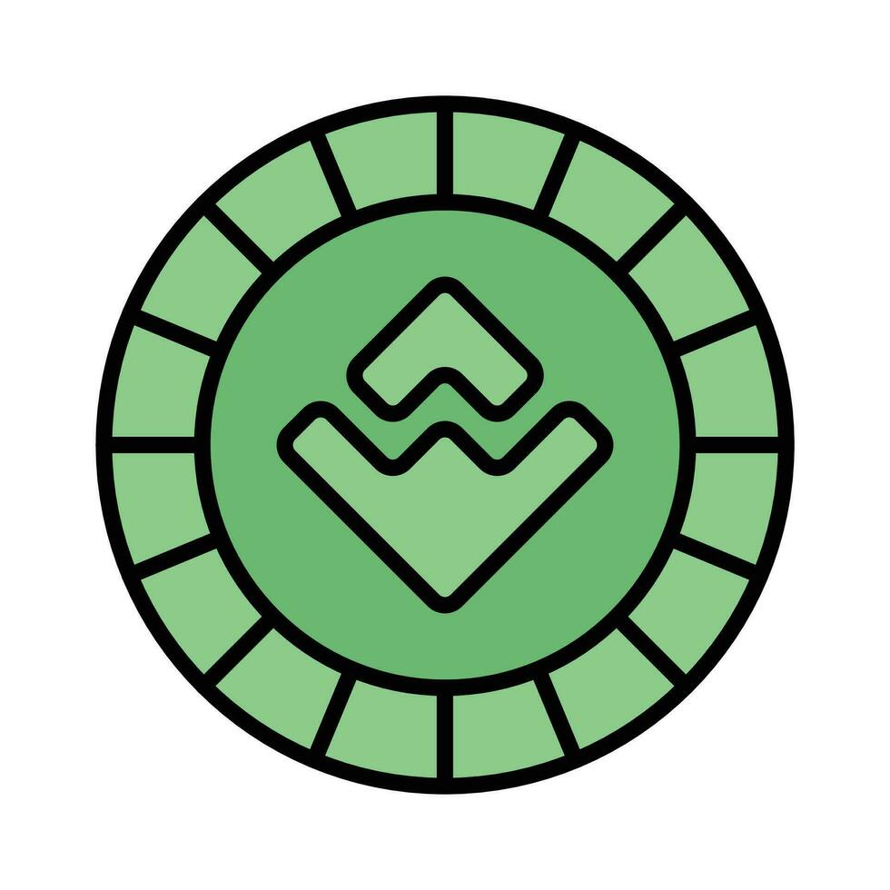 Well designed icon of wave coin, cryptocurrency coin vector design