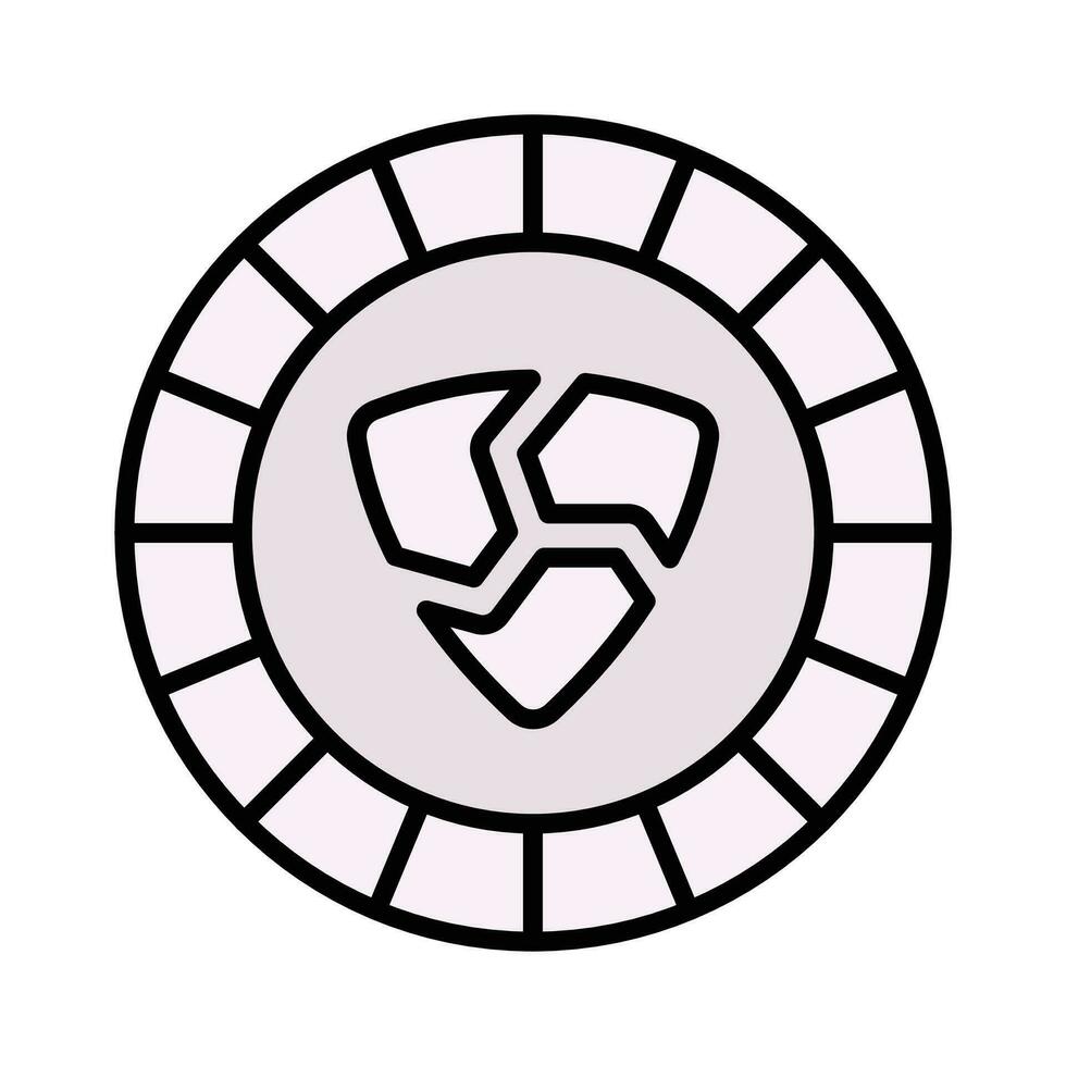 Well designed icon of Nem coin, cryptocurrency coin vector design