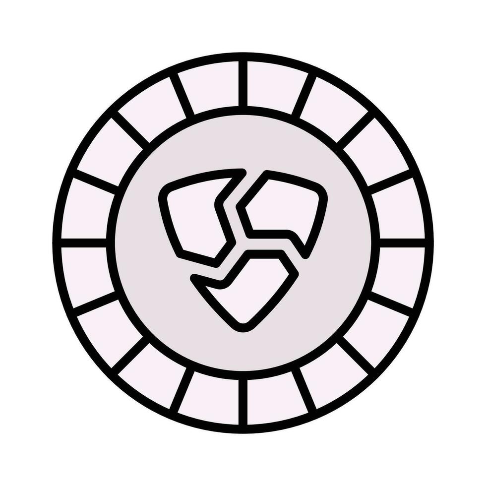 bien diseñado icono de nem moneda, criptomoneda moneda vector diseño